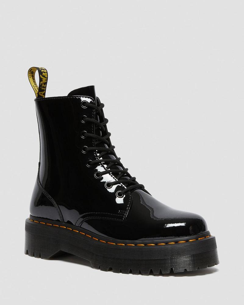 Botas Plataforma Dr Martens Jadon Charol Cuero Hombre Negros | MX 255KOR